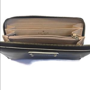Kate Spade Metro Spade Neda Black Patent Wallet